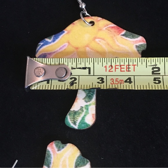 Bright Mushroom and Sun Dangle Earrings - Picture 6 of 7